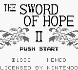 Sword of Hope II, The (USA) Title Screen